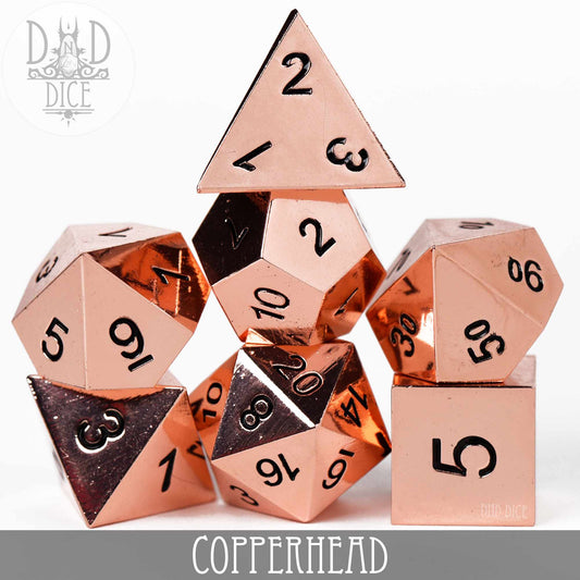 Copperhead Metal Dice Set - Premium Dice Sets & Games from DND DICE - Just $25! Shop now at Game Crave Tournament Store