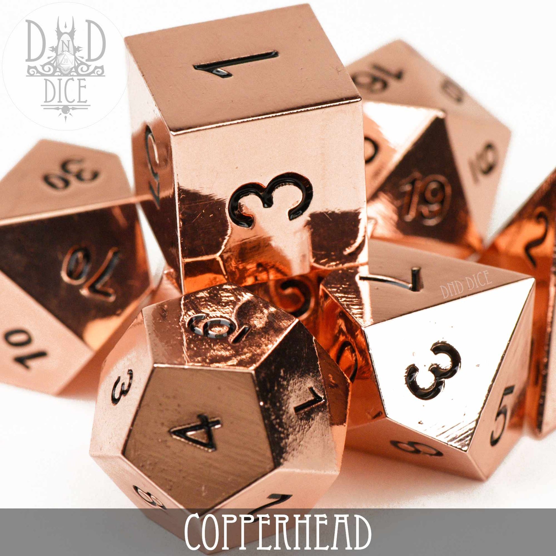 Copperhead Metal Dice Set - Premium Dice Sets & Games from DND DICE - Just $25! Shop now at Game Crave Tournament Store