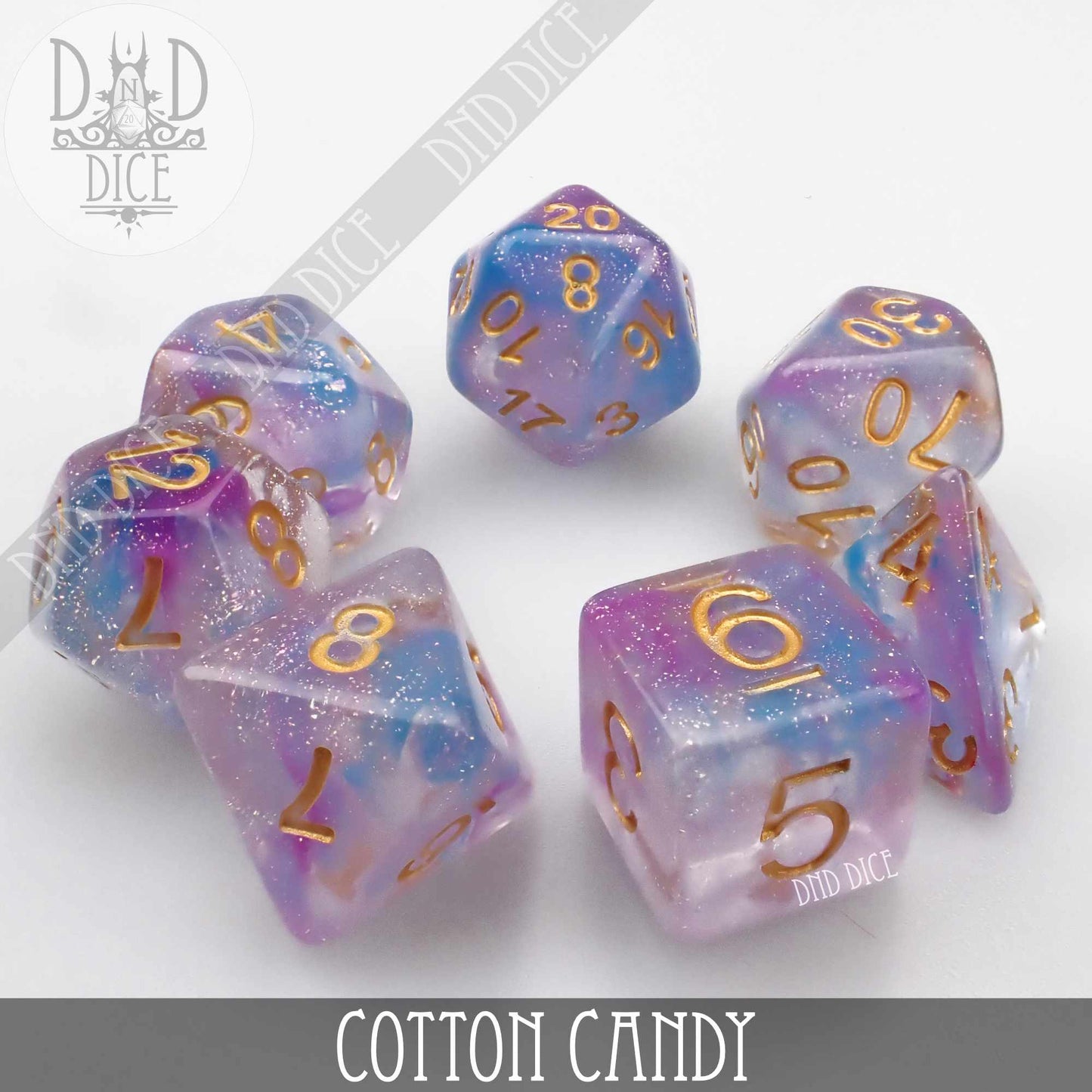 Cotton Candy Dice Set - Premium Dice Sets & Games from DND DICE - Just $12! Shop now at Game Crave Tournament Store