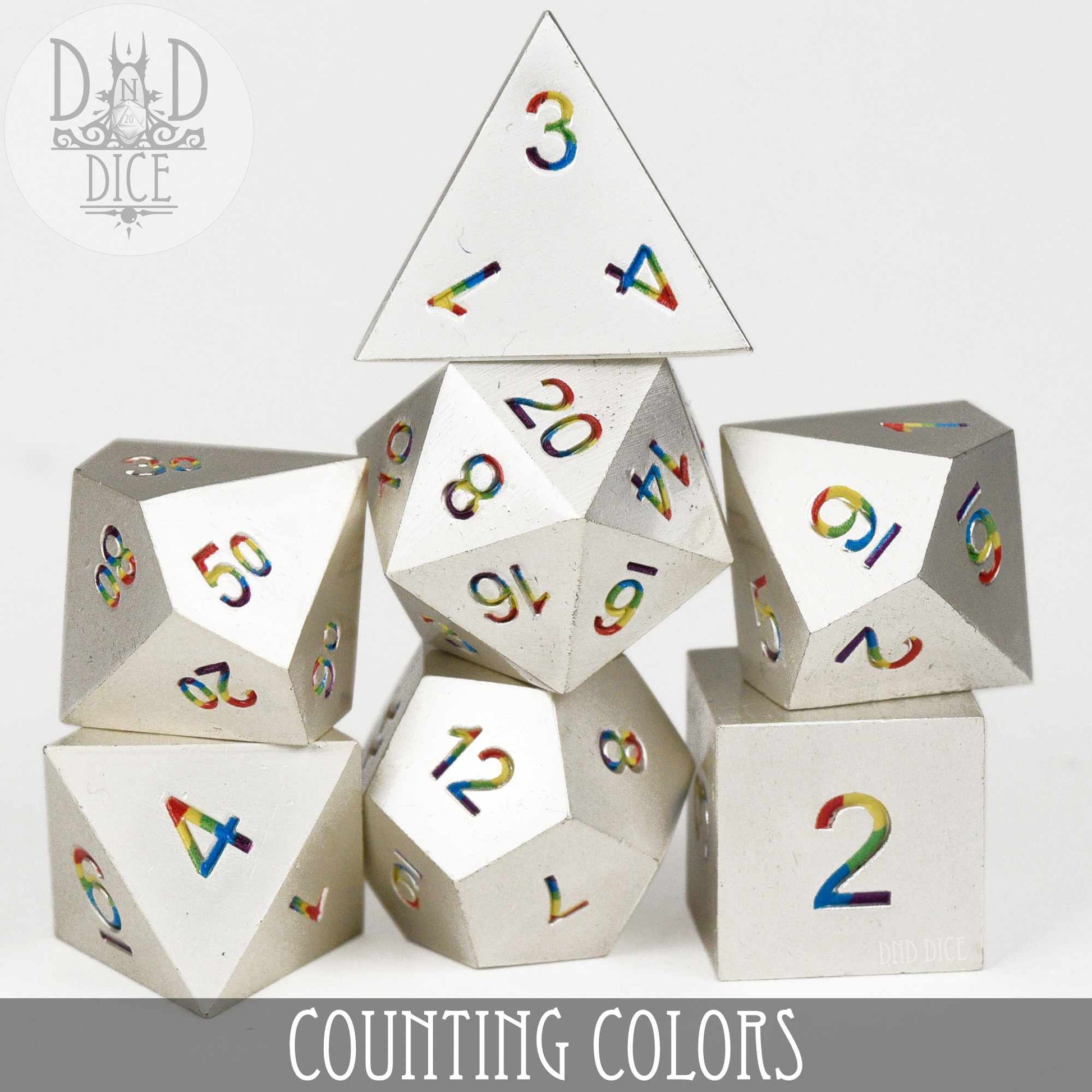 Counting Colors Metal Dice Set - Premium Dice Sets & Games from DND DICE - Just $30! Shop now at Game Crave Tournament Store