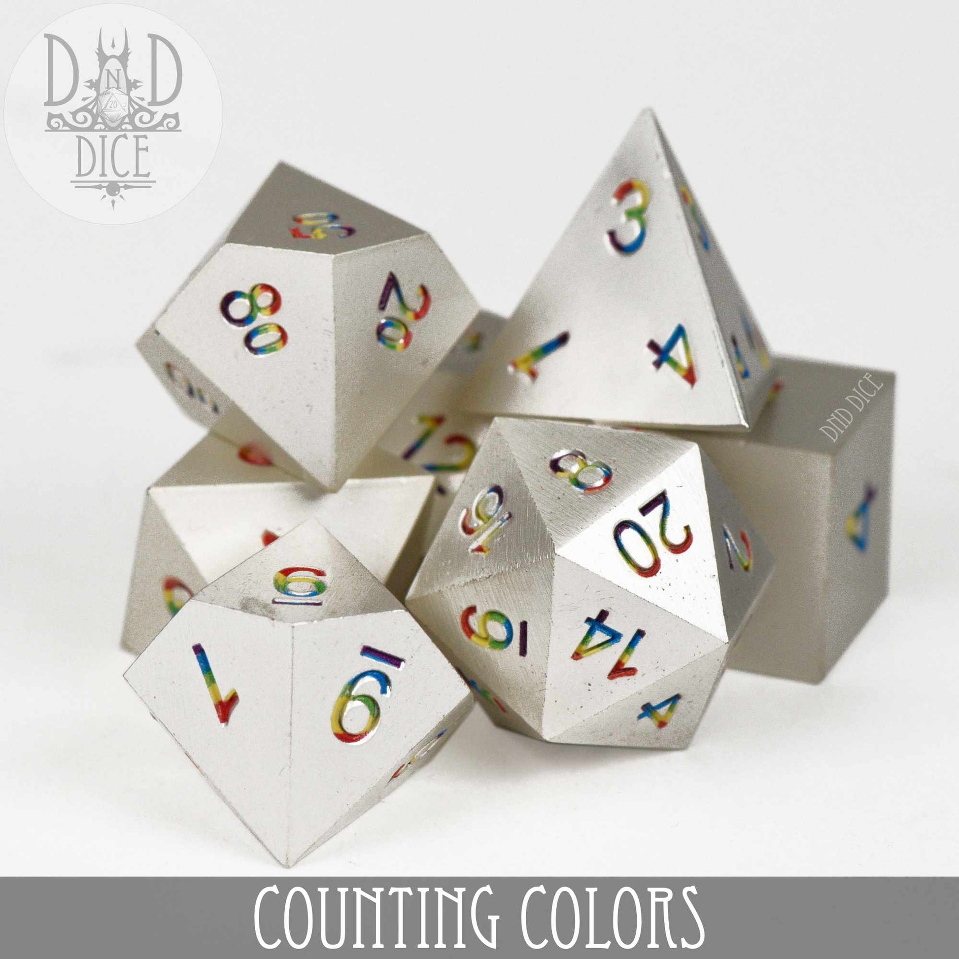 Counting Colors Metal Dice Set - Premium Dice Sets & Games from DND DICE - Just $30! Shop now at Game Crave Tournament Store