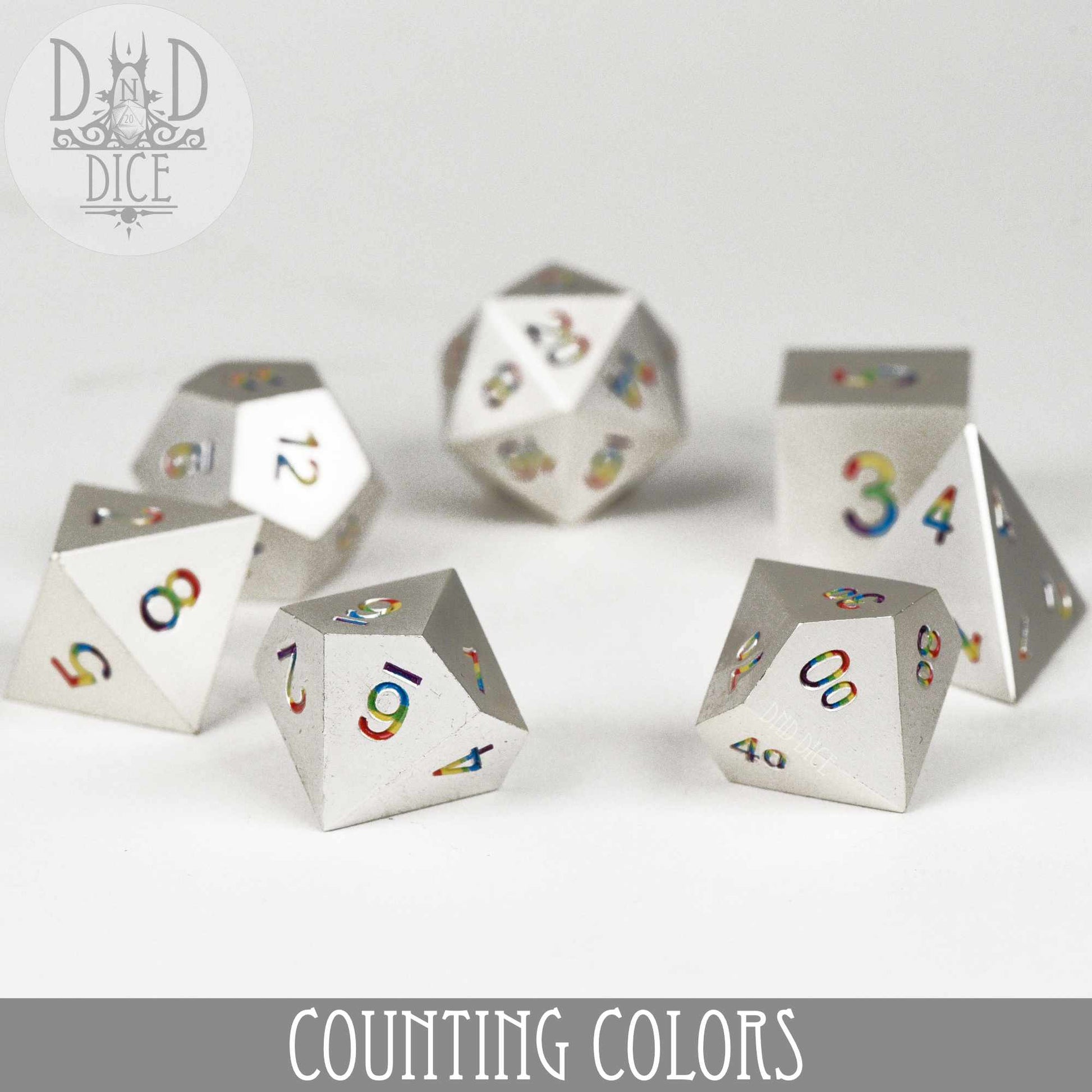 Counting Colors Metal Dice Set - Premium Dice Sets & Games from DND DICE - Just $30! Shop now at Game Crave Tournament Store