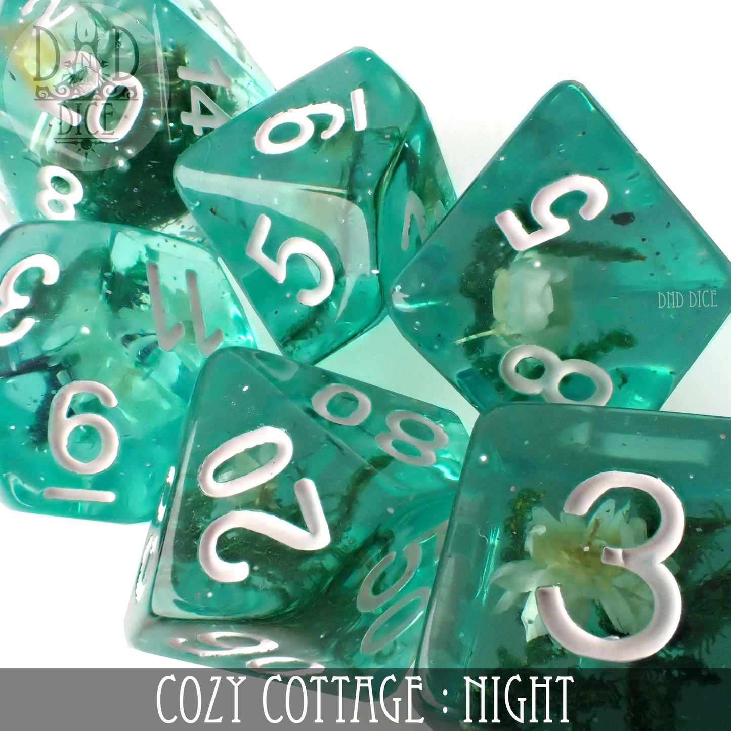 Cozy Cottage Night Dice Set - Premium Dice Sets & Games from DND DICE - Just $15! Shop now at Game Crave Tournament Store