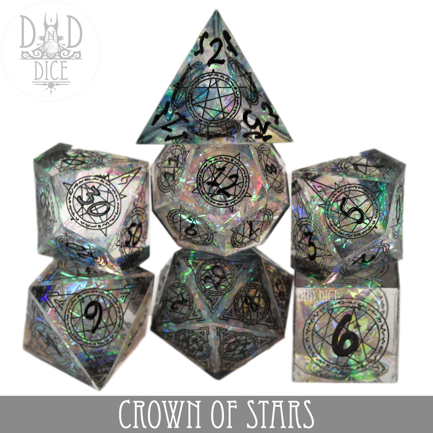 Crown of Stars Handmade Dice Set - Premium Dice Sets & Games from DND DICE - Just $40! Shop now at Game Crave Tournament Store