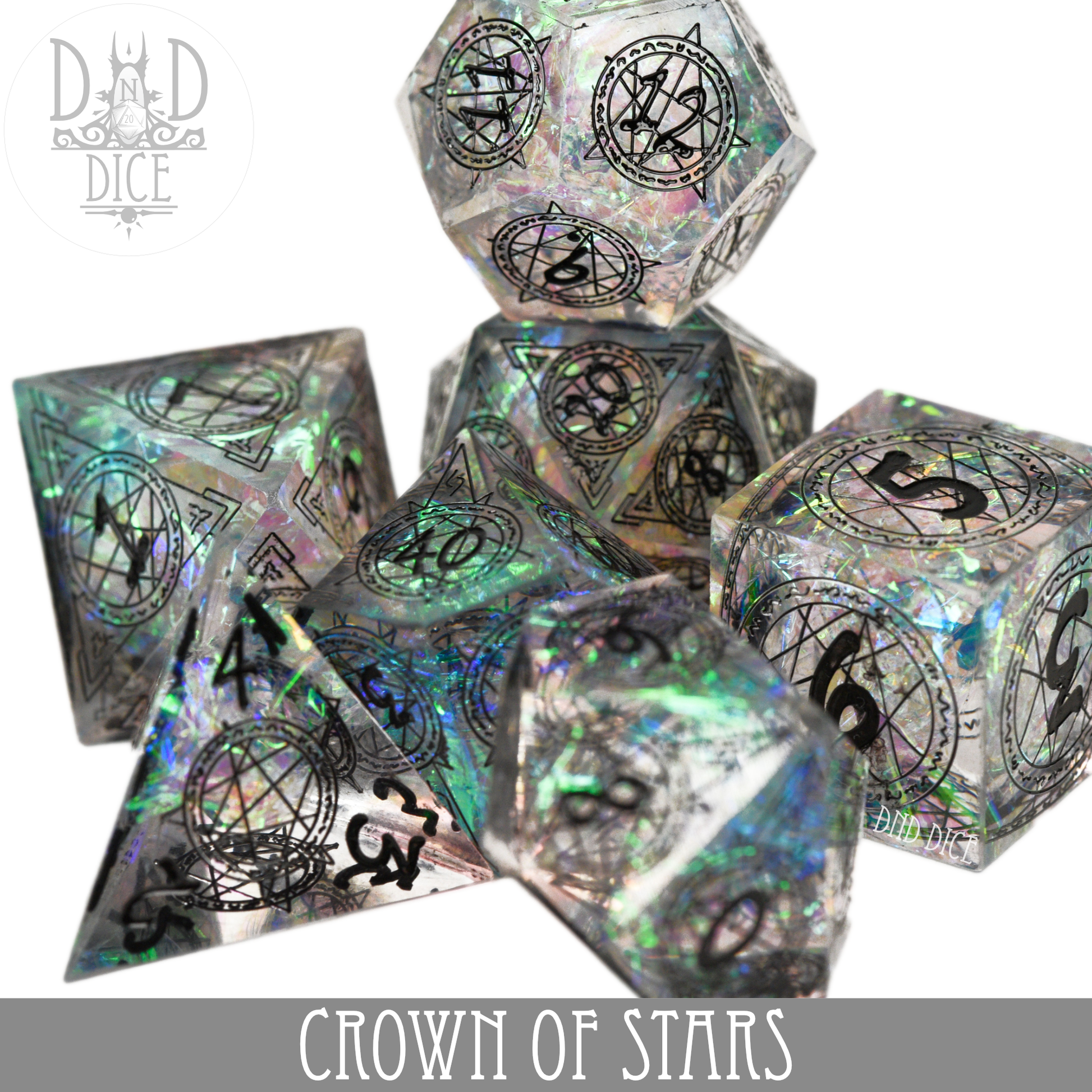 Crown of Stars Handmade Dice Set - Premium Dice Sets & Games from DND DICE - Just $40! Shop now at Game Crave Tournament Store