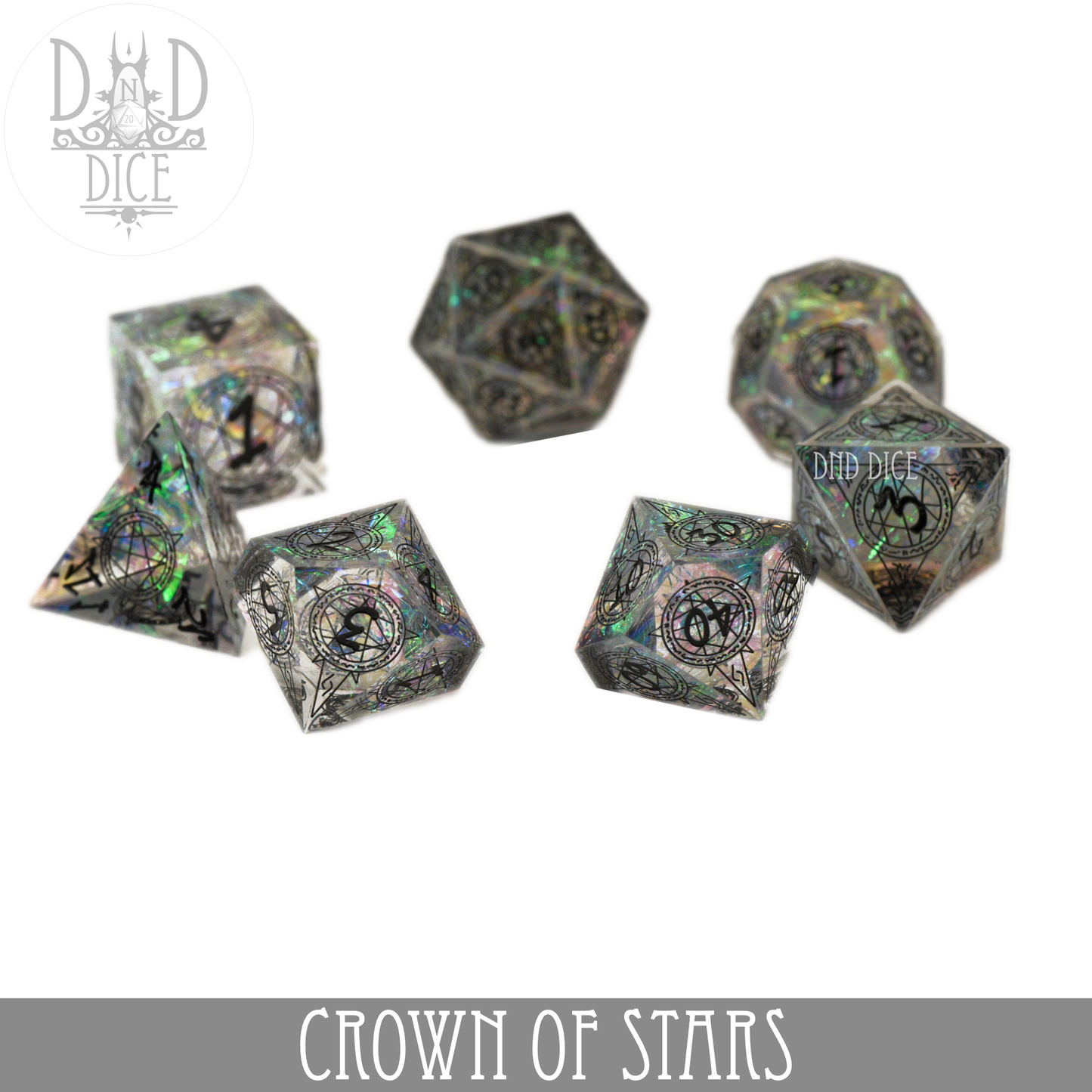 Crown of Stars Handmade Dice Set - Premium Dice Sets & Games from DND DICE - Just $40! Shop now at Game Crave Tournament Store