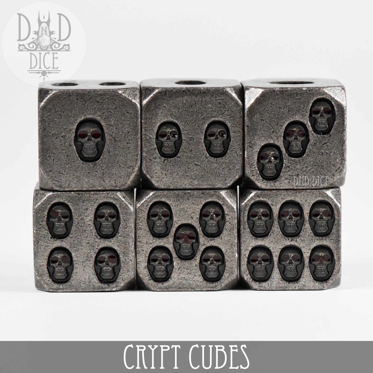 Crypt Cubes 6D6 Metal Dice Set - Premium Dice Sets & Games from DND DICE - Just $32! Shop now at Game Crave Tournament Store