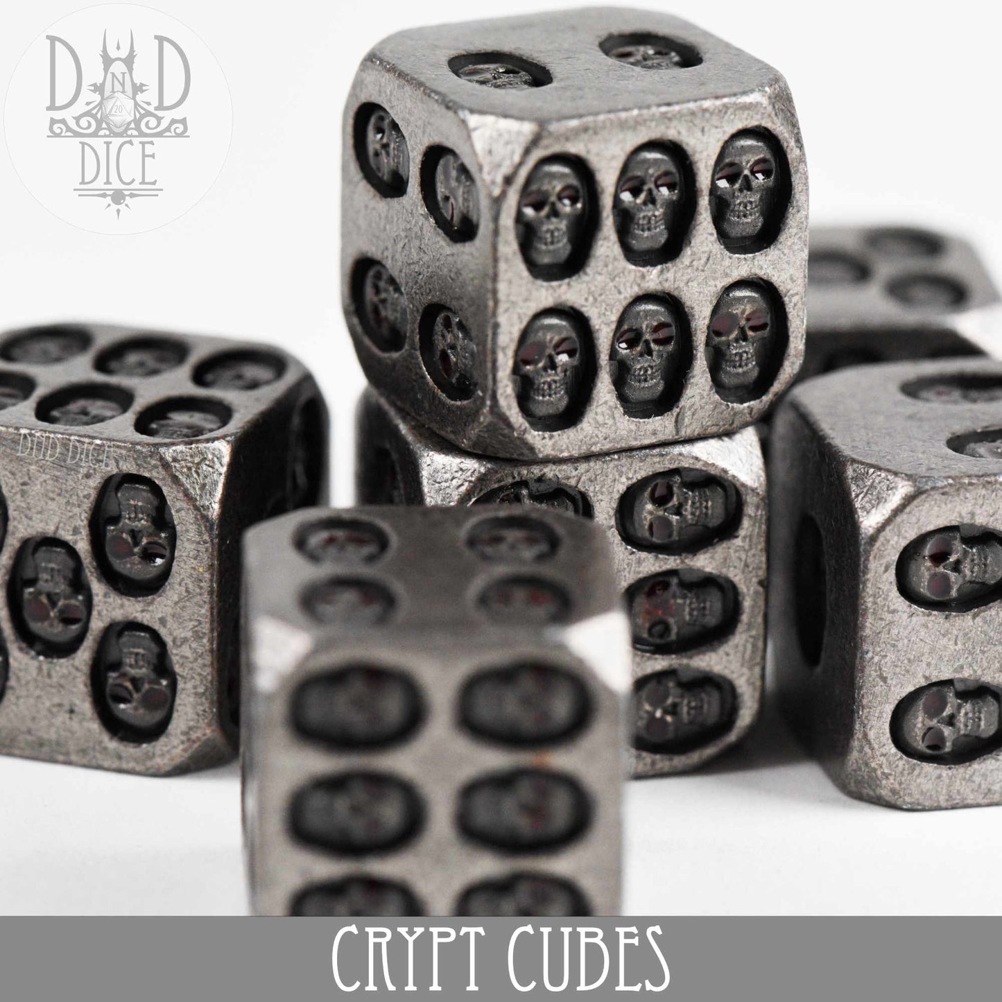 Crypt Cubes 6D6 Metal Dice Set - Premium Dice Sets & Games from DND DICE - Just $32! Shop now at Game Crave Tournament Store