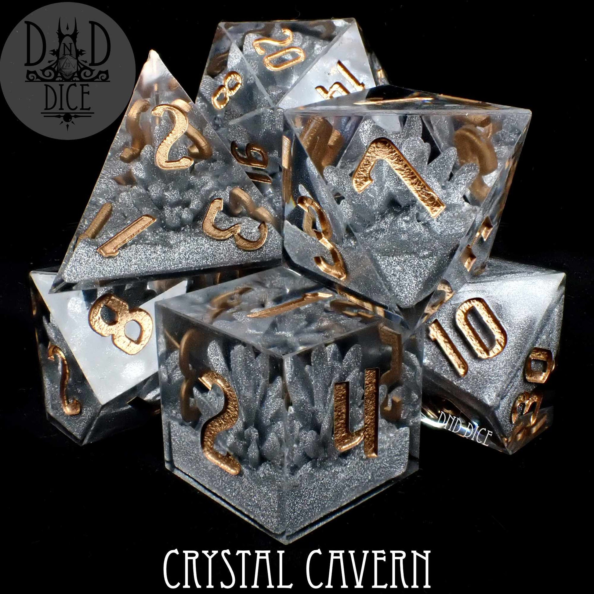 Crystal Cavern Handmade Dice Set - Premium Dice Sets & Games from DND DICE - Just $35! Shop now at Game Crave Tournament Store