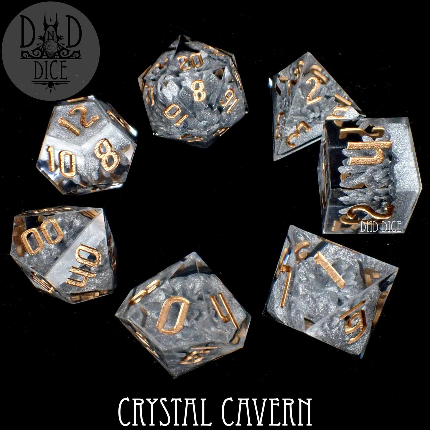 Crystal Cavern Handmade Dice Set - Premium Dice Sets & Games from DND DICE - Just $35! Shop now at Game Crave Tournament Store