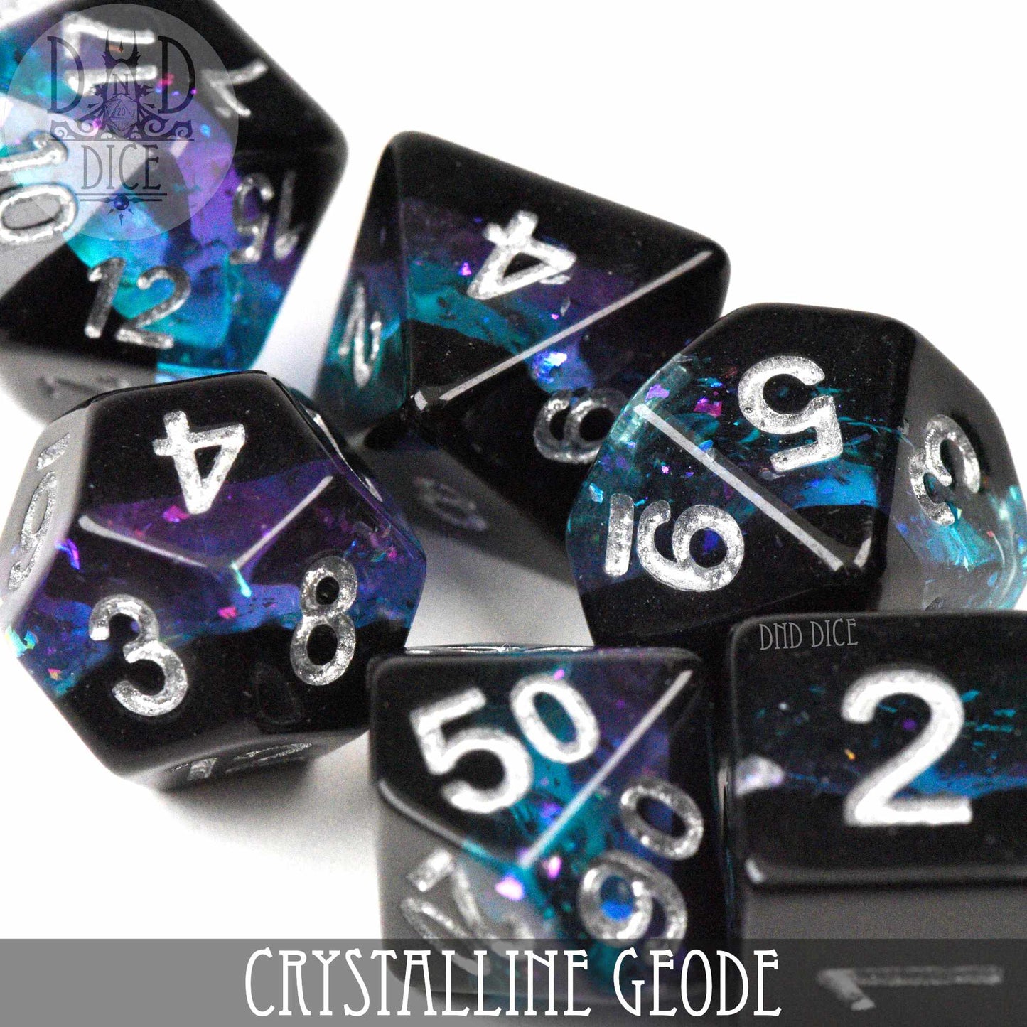 Crystalline Geode Dice Set - Premium Dice Sets & Games from DND DICE - Just $12! Shop now at Game Crave Tournament Store