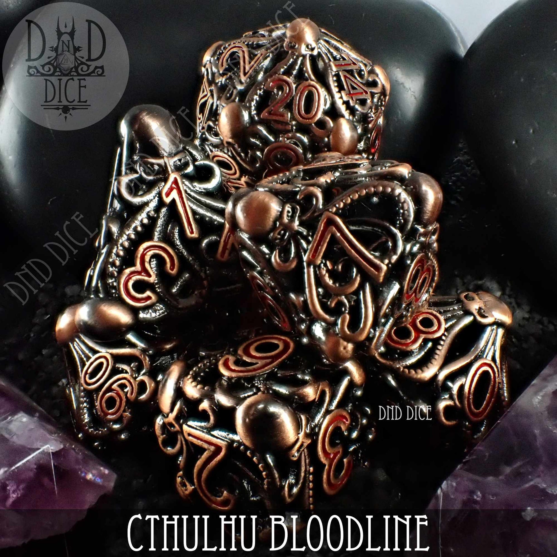 Cthulhu Bloodline Metal Dice Set (Gift Box) - Premium Dice Sets & Games from DND DICE - Just $40! Shop now at Game Crave Tournament Store