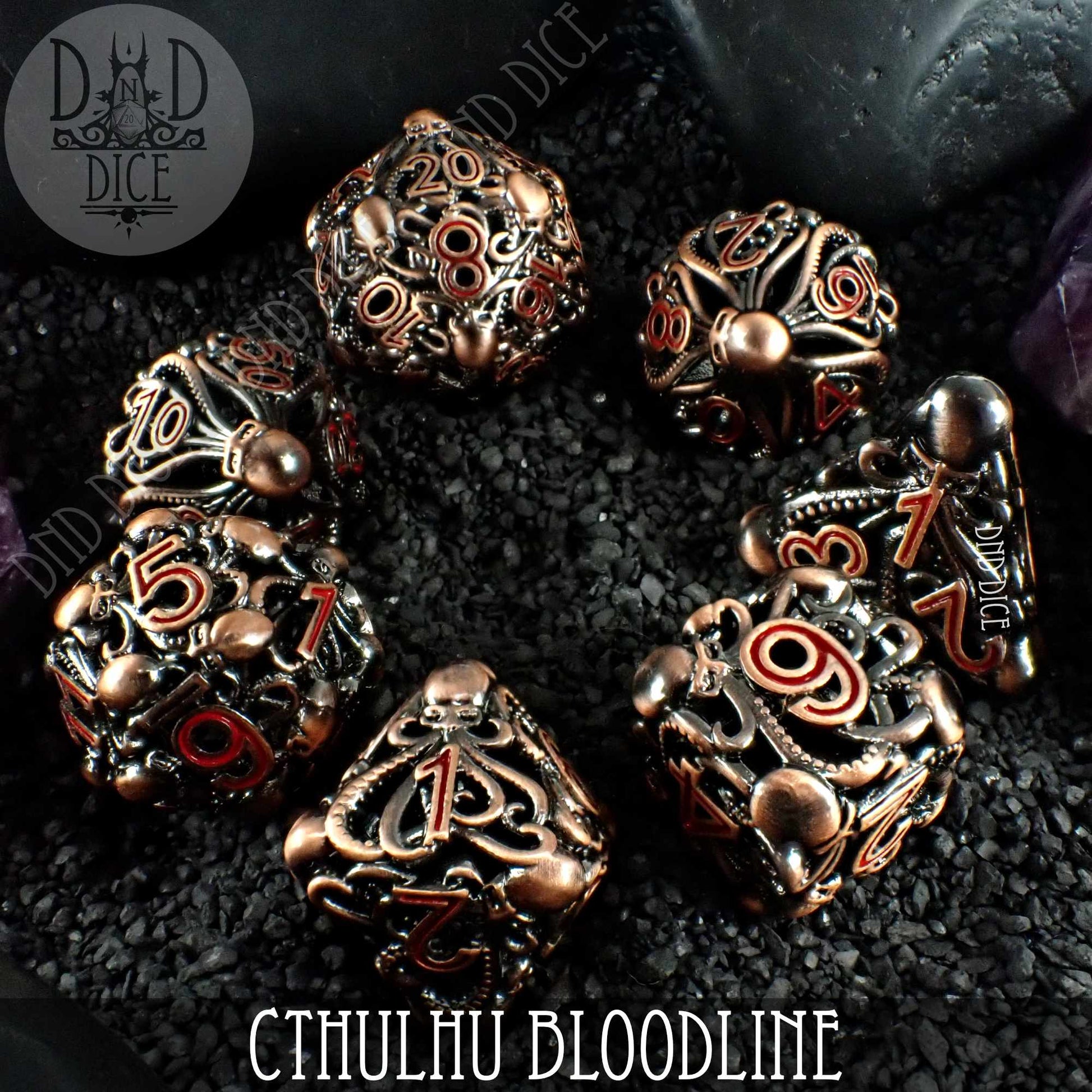 Cthulhu Bloodline Metal Dice Set (Gift Box) - Premium Dice Sets & Games from DND DICE - Just $40! Shop now at Game Crave Tournament Store