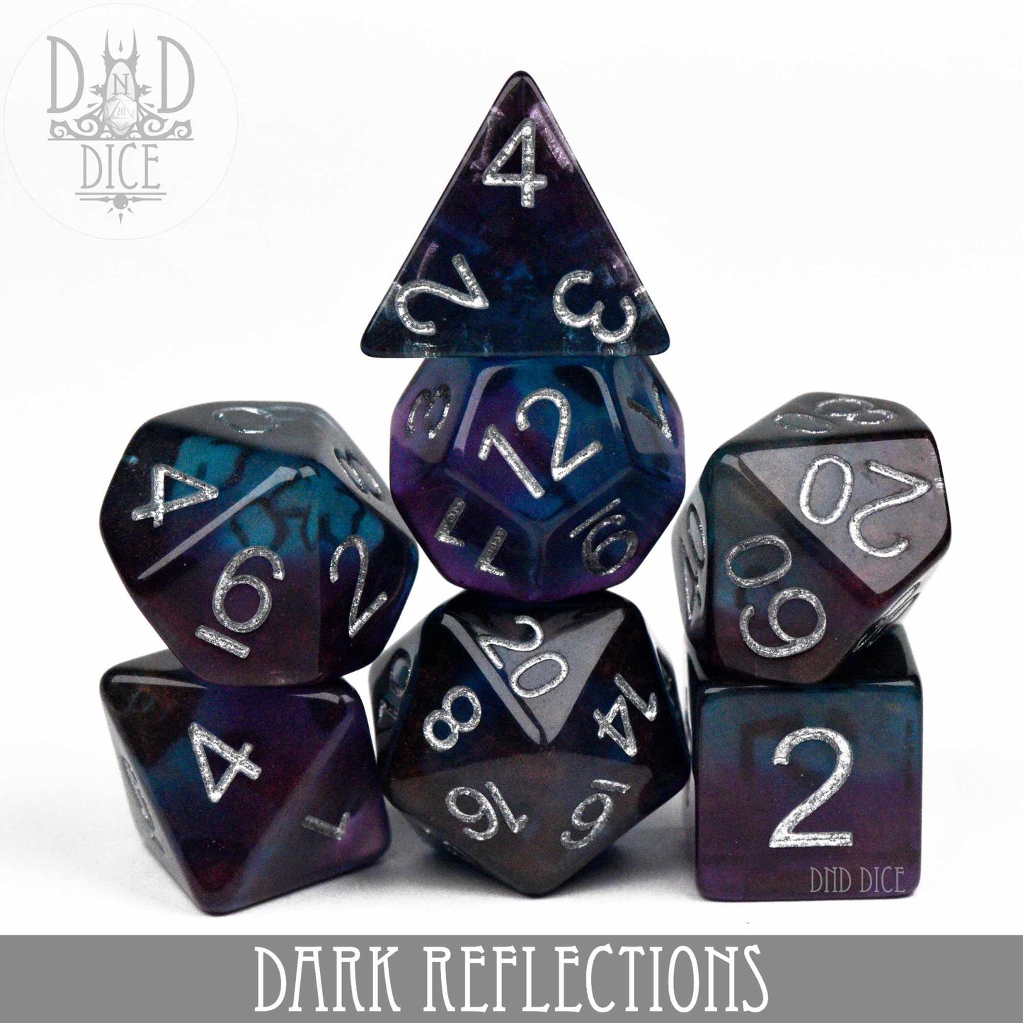 Dark Reflections Dice Set - Premium Dice Sets & Games from DND DICE - Just $10! Shop now at Game Crave Tournament Store