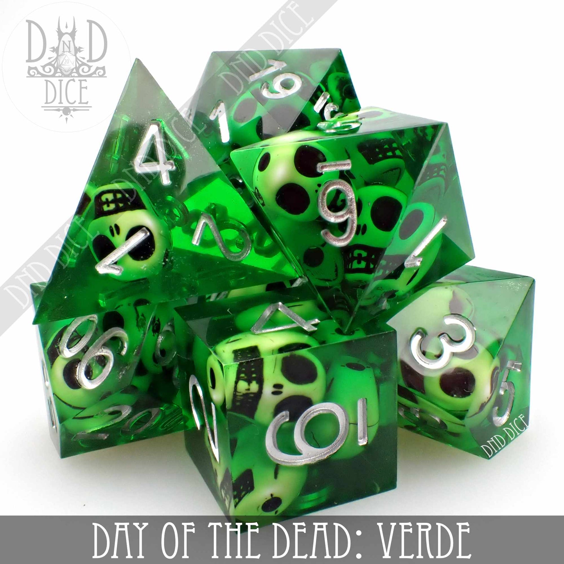 Day of the Dead - Verde Handmade Dice Set - Premium Dice Sets & Games from DND DICE - Just $35! Shop now at Game Crave Tournament Store