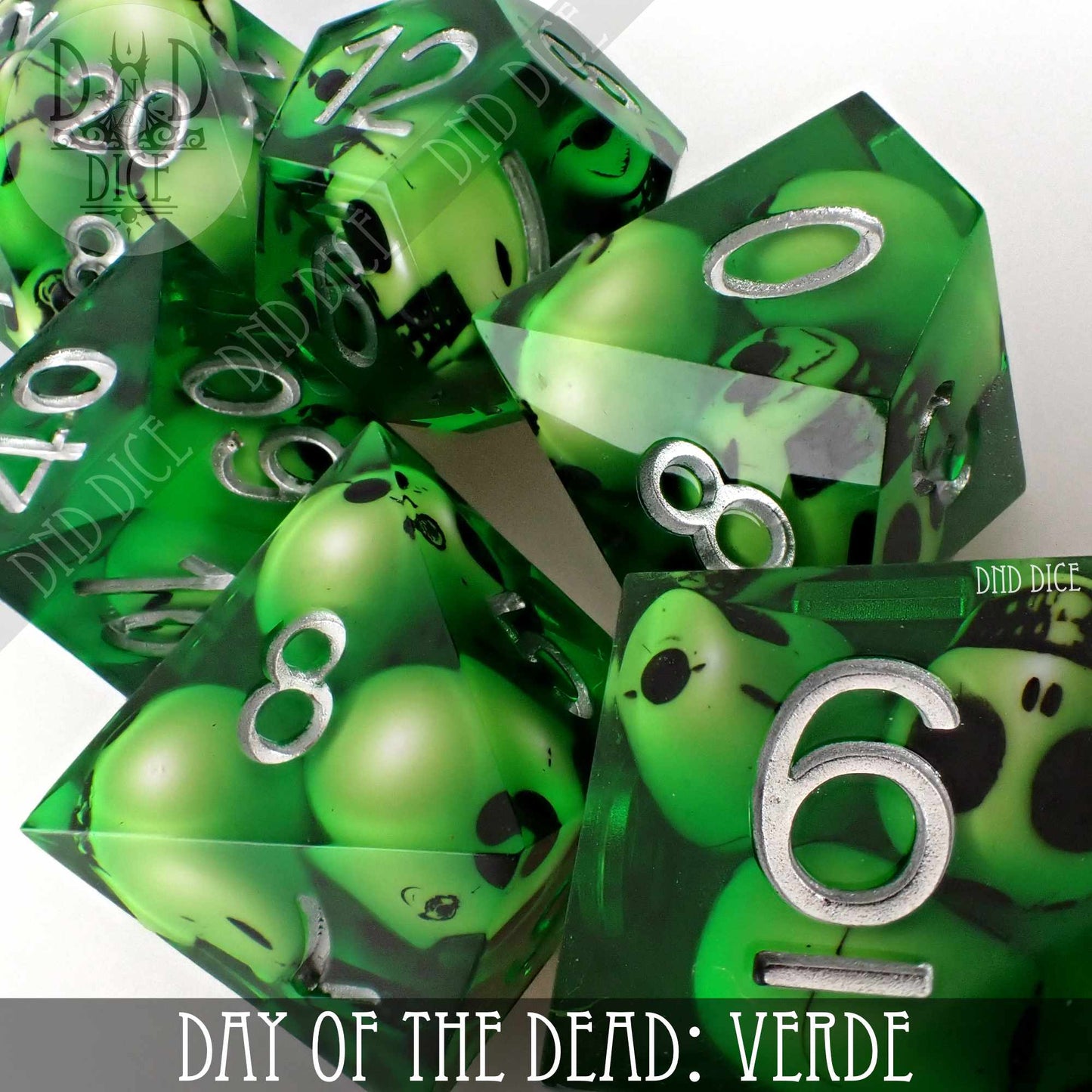 Day of the Dead - Verde Handmade Dice Set - Premium Dice Sets & Games from DND DICE - Just $35! Shop now at Game Crave Tournament Store