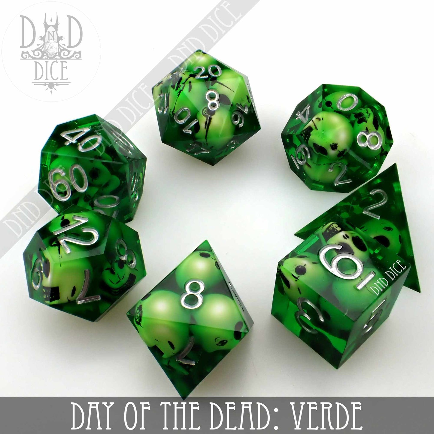 Day of the Dead - Verde Handmade Dice Set - Premium Dice Sets & Games from DND DICE - Just $35! Shop now at Game Crave Tournament Store