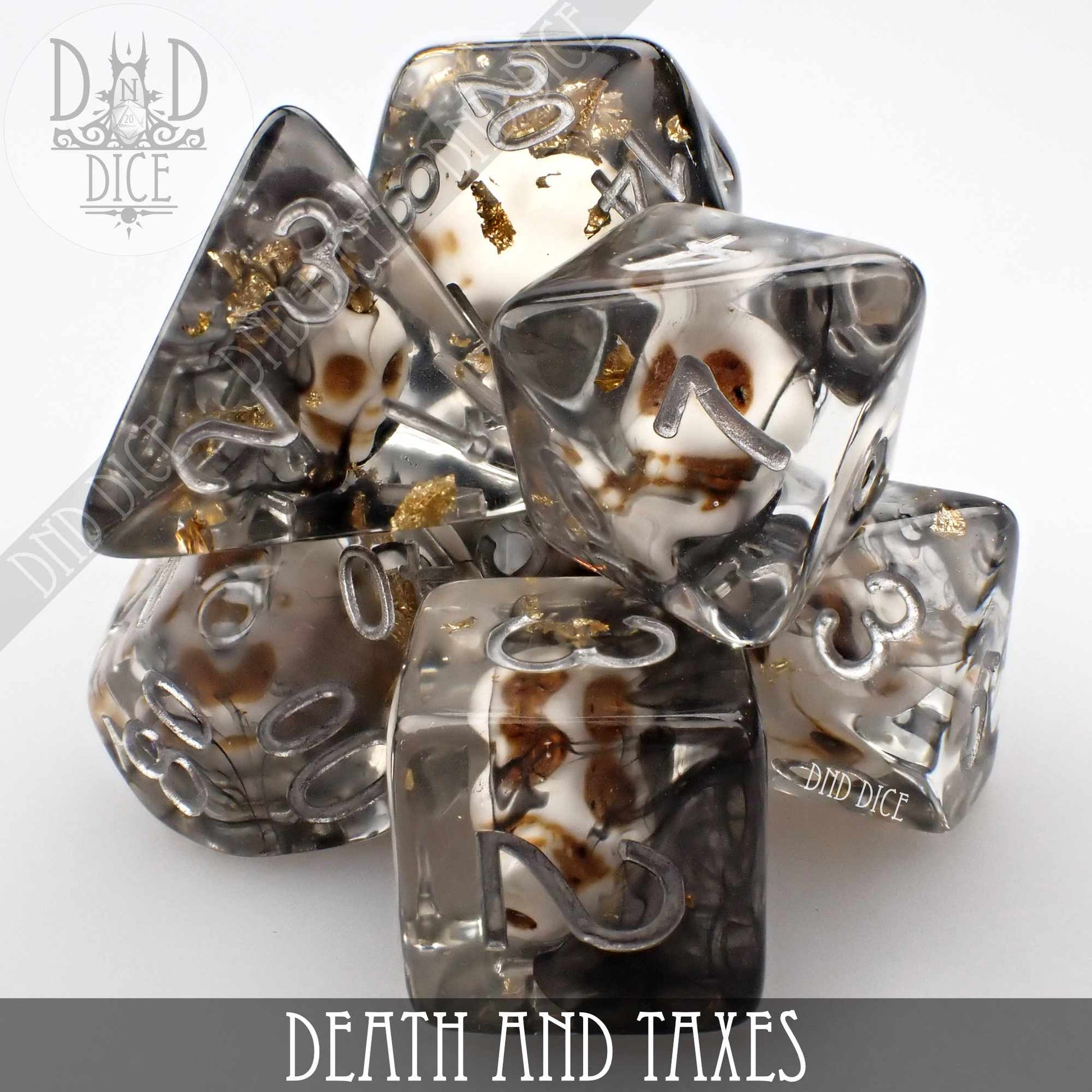 Death and Taxes Dice Set - Premium Dice Sets & Games from DND DICE - Just $15! Shop now at Game Crave Tournament Store