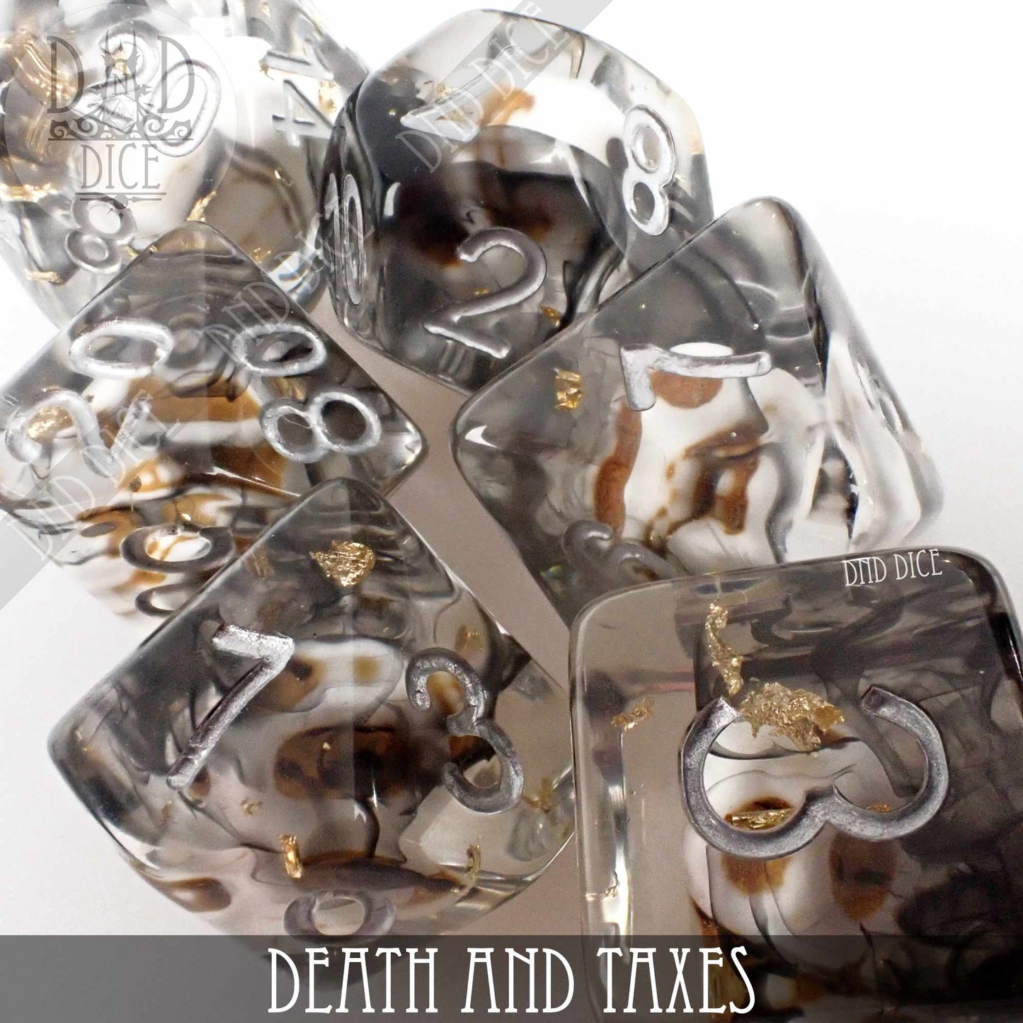 Death and Taxes Dice Set - Premium Dice Sets & Games from DND DICE - Just $15! Shop now at Game Crave Tournament Store