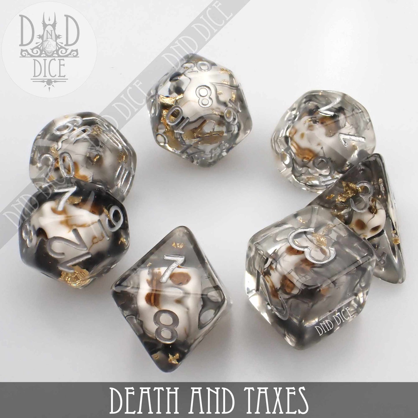 Death and Taxes Dice Set - Premium Dice Sets & Games from DND DICE - Just $15! Shop now at Game Crave Tournament Store