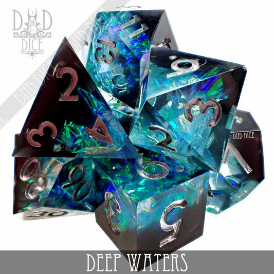 Deep Waters Handmade Dice Set - Premium Dice Sets & Games from DND DICE - Just $35! Shop now at Game Crave Tournament Store