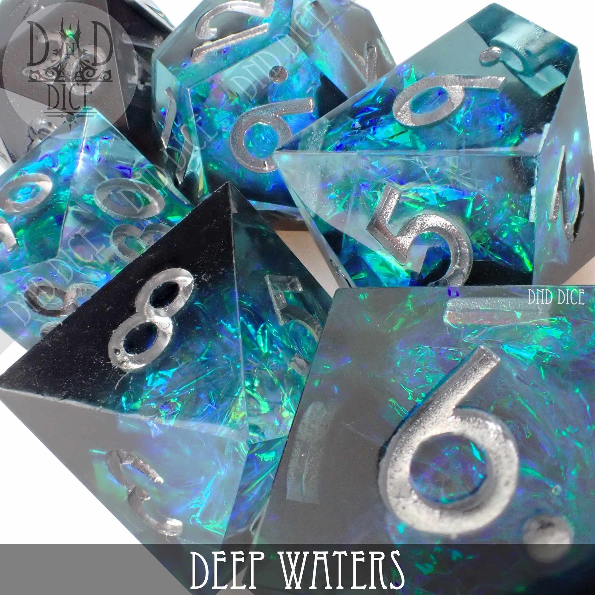 Deep Waters Handmade Dice Set - Premium Dice Sets & Games from DND DICE - Just $35! Shop now at Game Crave Tournament Store