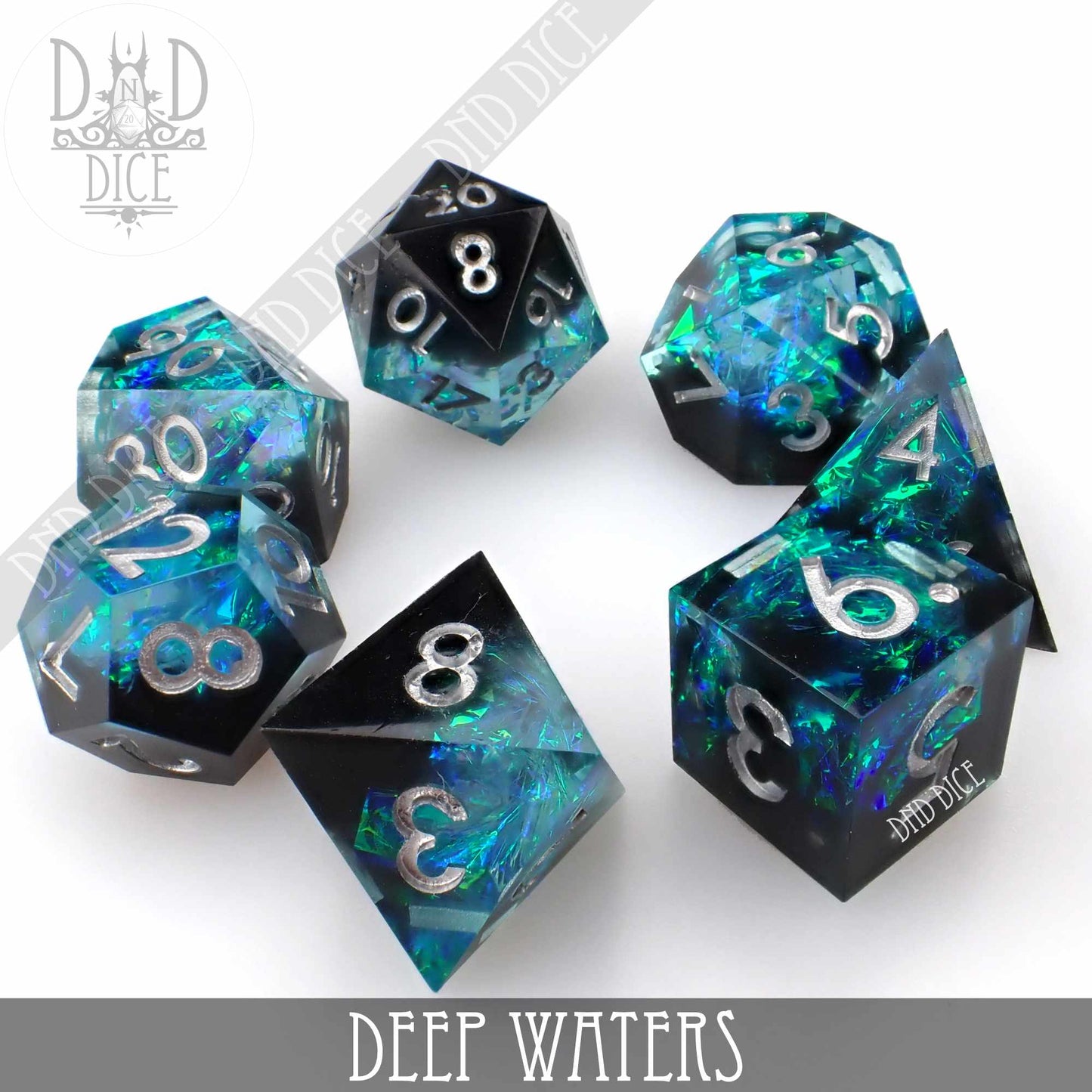 Deep Waters Handmade Dice Set - Premium Dice Sets & Games from DND DICE - Just $35! Shop now at Game Crave Tournament Store