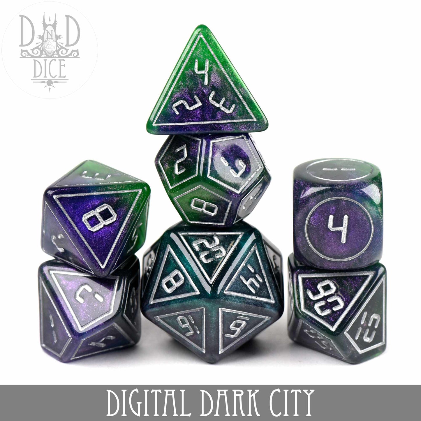 Digital Dark City Dice Set - Premium Dice Sets & Games from DND DICE - Just $12! Shop now at Game Crave Tournament Store