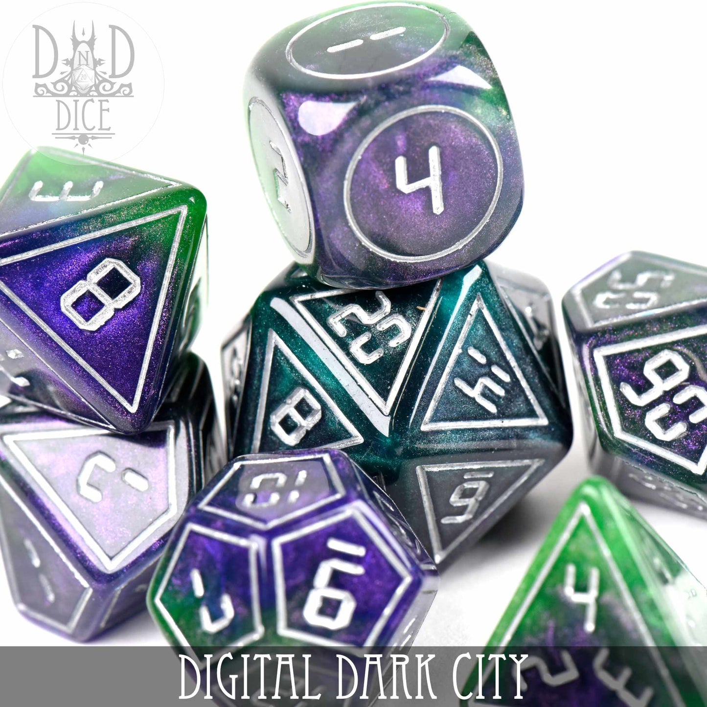 Digital Dark City Dice Set - Premium Dice Sets & Games from DND DICE - Just $12! Shop now at Game Crave Tournament Store