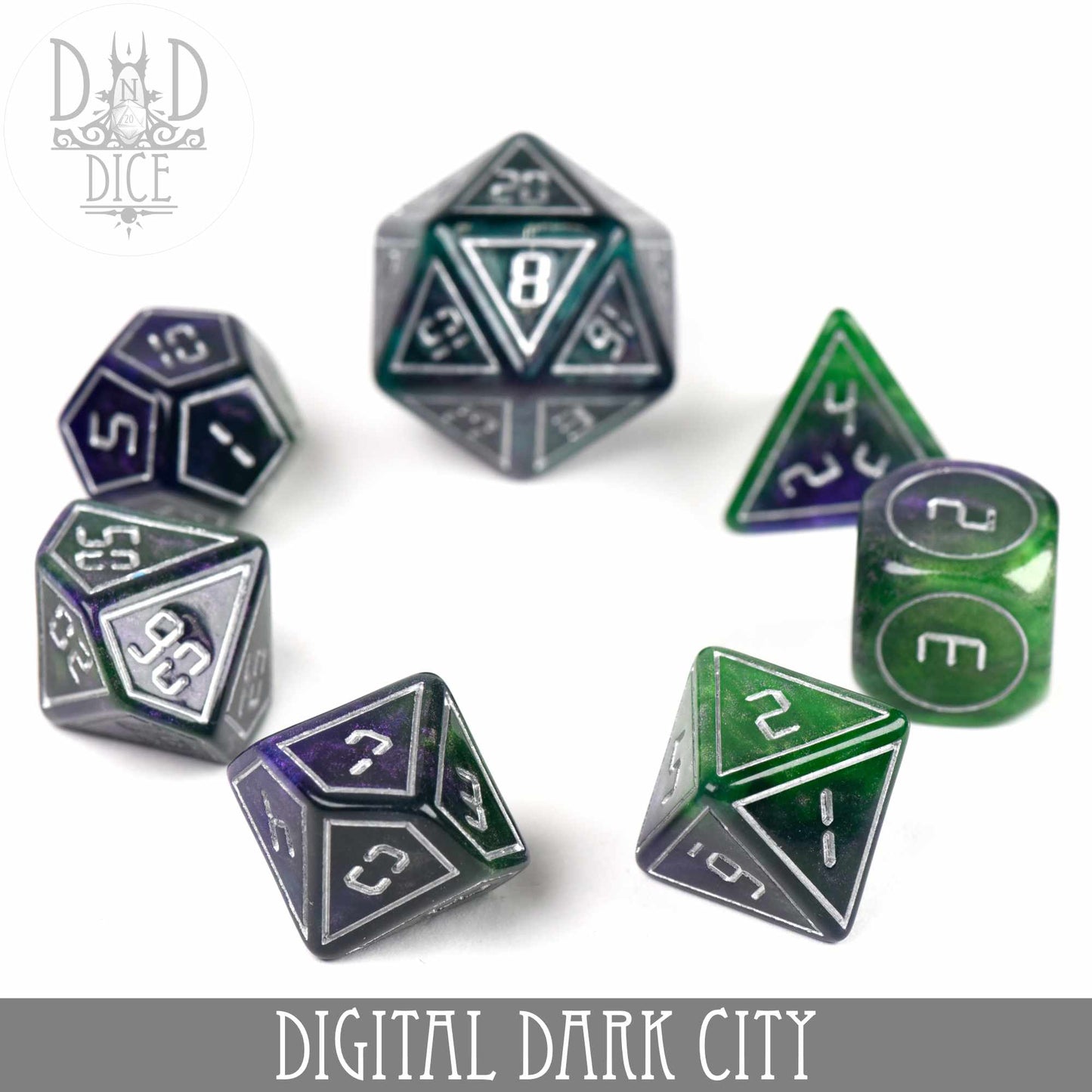 Digital Dark City Dice Set - Premium Dice Sets & Games from DND DICE - Just $12! Shop now at Game Crave Tournament Store