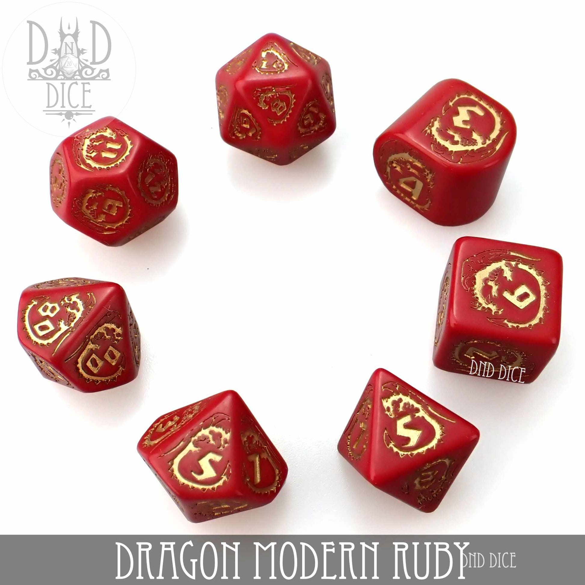 Dragon Modern Ruby Dice Set - Premium Dice Sets & Games from DND DICE - Just $14! Shop now at Game Crave Tournament Store