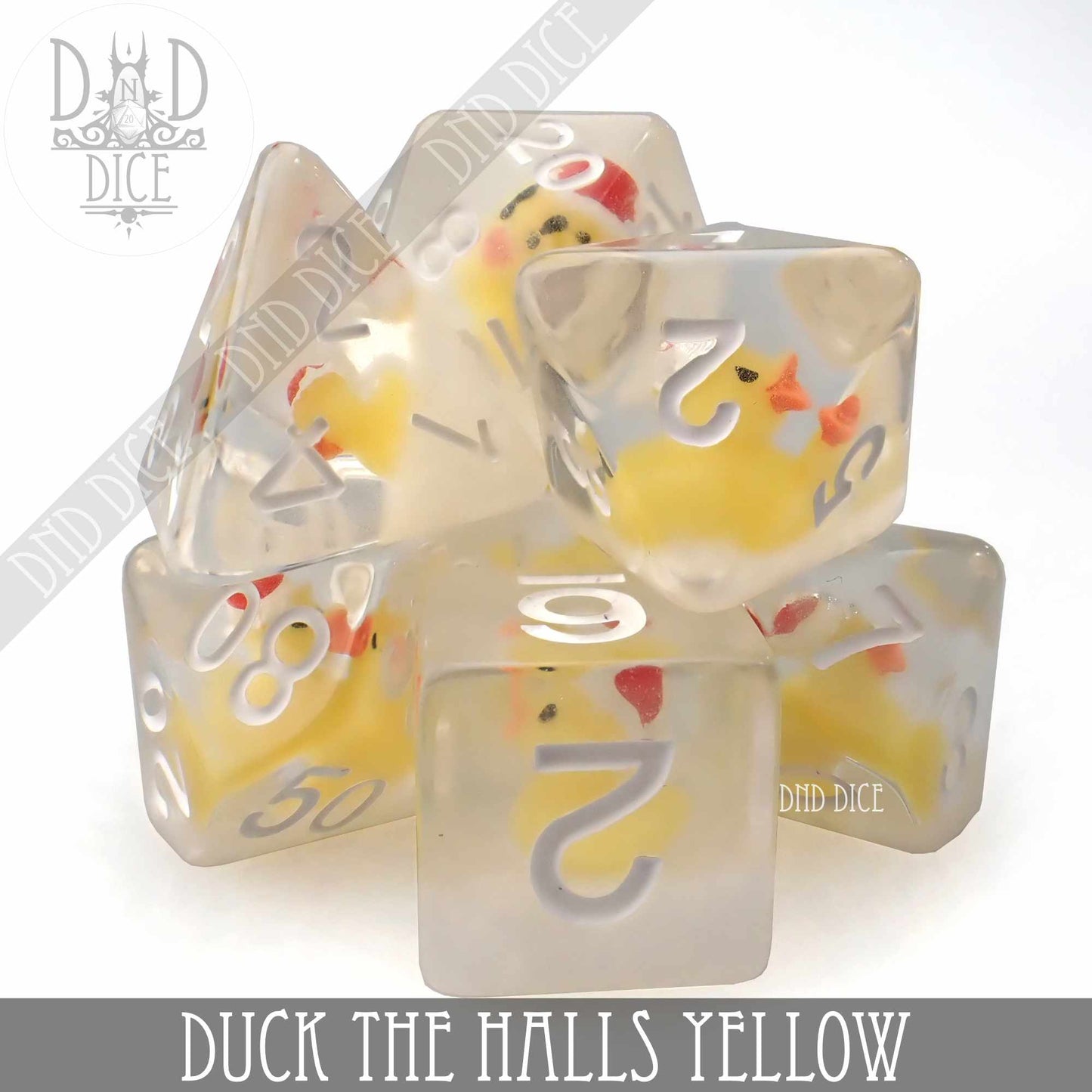 Duck the Halls Yellow Dice Set - Premium Dice Sets & Games from DND DICE - Just $15! Shop now at Game Crave Tournament Store