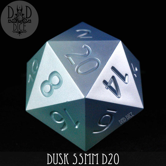 55mm D20 - Dusk - Premium Dice Sets & Games from DND DICE - Just $15! Shop now at Game Crave Tournament Store