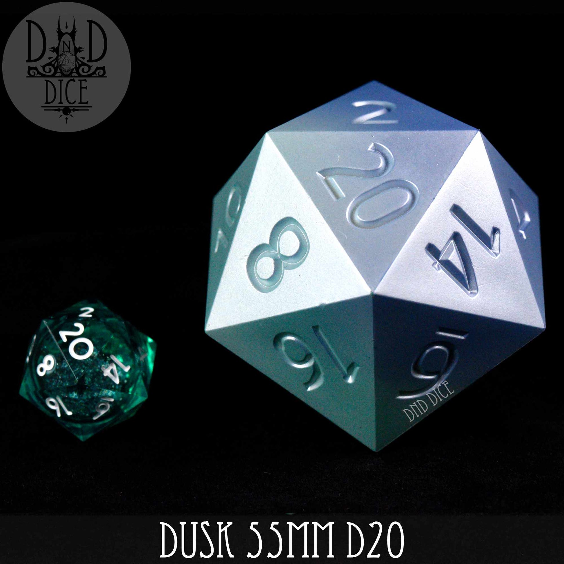 55mm D20 - Dusk - Premium Dice Sets & Games from DND DICE - Just $15! Shop now at Game Crave Tournament Store