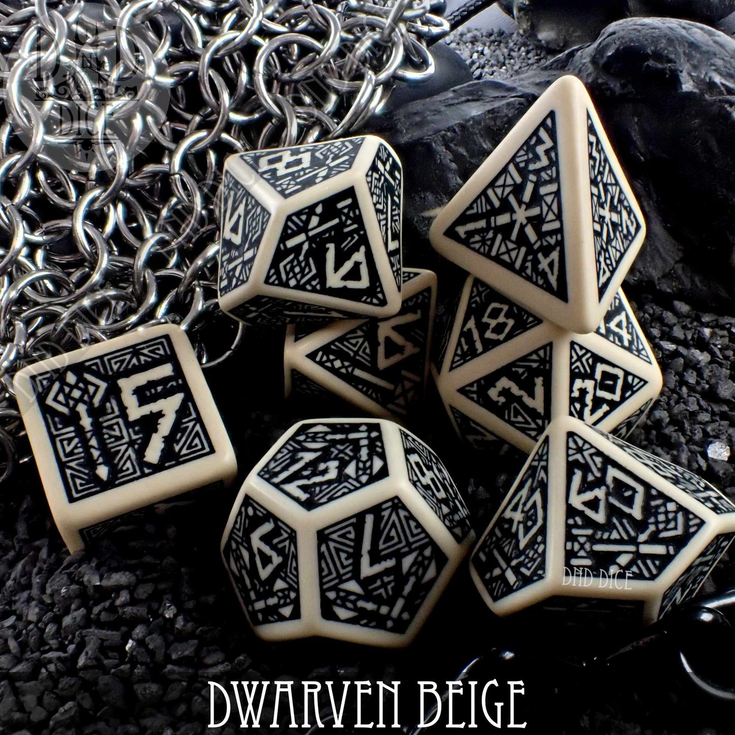 Dwarven Beige Dice Set - Premium Dice Sets & Games from DND DICE - Just $17! Shop now at Game Crave Tournament Store