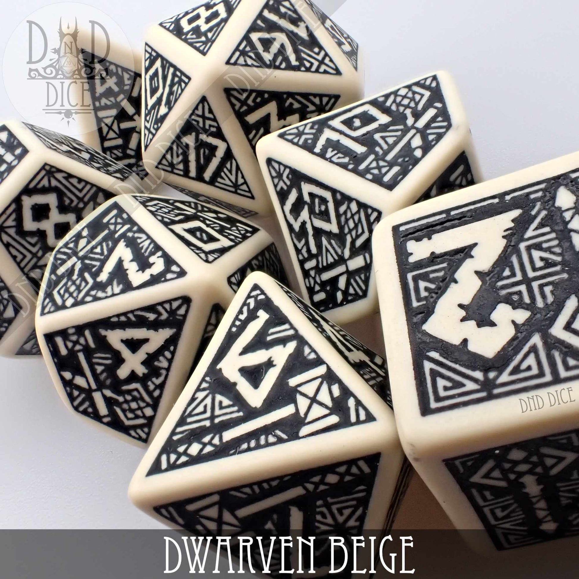 Dwarven Beige Dice Set - Premium Dice Sets & Games from DND DICE - Just $17! Shop now at Game Crave Tournament Store