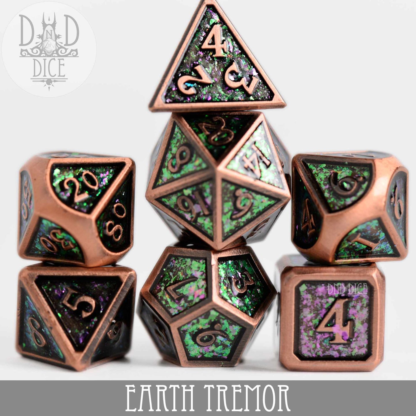 Earth Tremor Metal Dice Set - Premium Dice Sets & Games from DND DICE - Just $30! Shop now at Game Crave Tournament Store