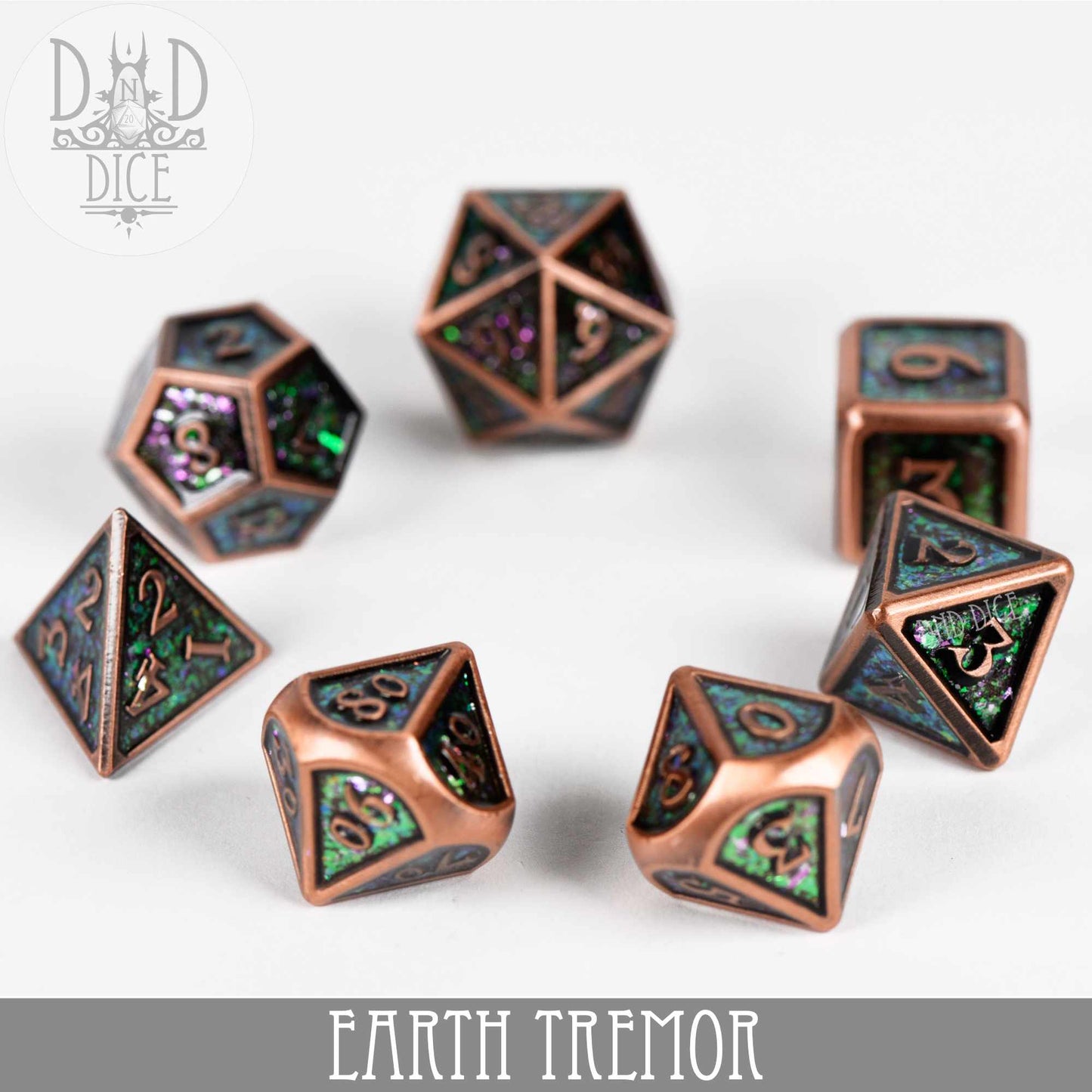 Earth Tremor Metal Dice Set - Premium Dice Sets & Games from DND DICE - Just $30! Shop now at Game Crave Tournament Store