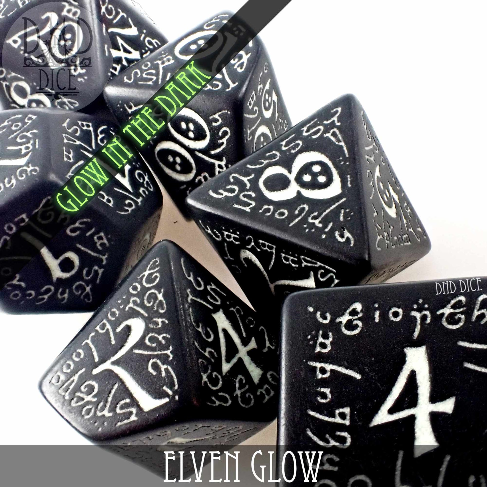 Elven Glow in the Dark Dice Set - Premium Dice Sets & Games from DND DICE - Just $19! Shop now at Game Crave Tournament Store