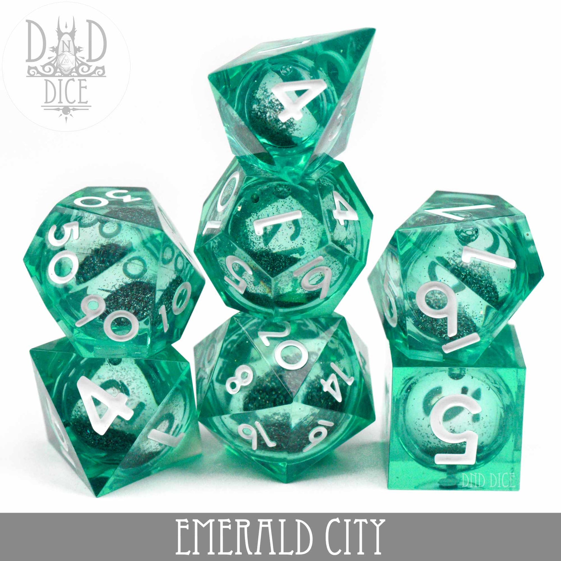 Emerald City Liquid Core Dice Set - Premium Dice Sets & Games from DND DICE - Just $40! Shop now at Game Crave Tournament Store