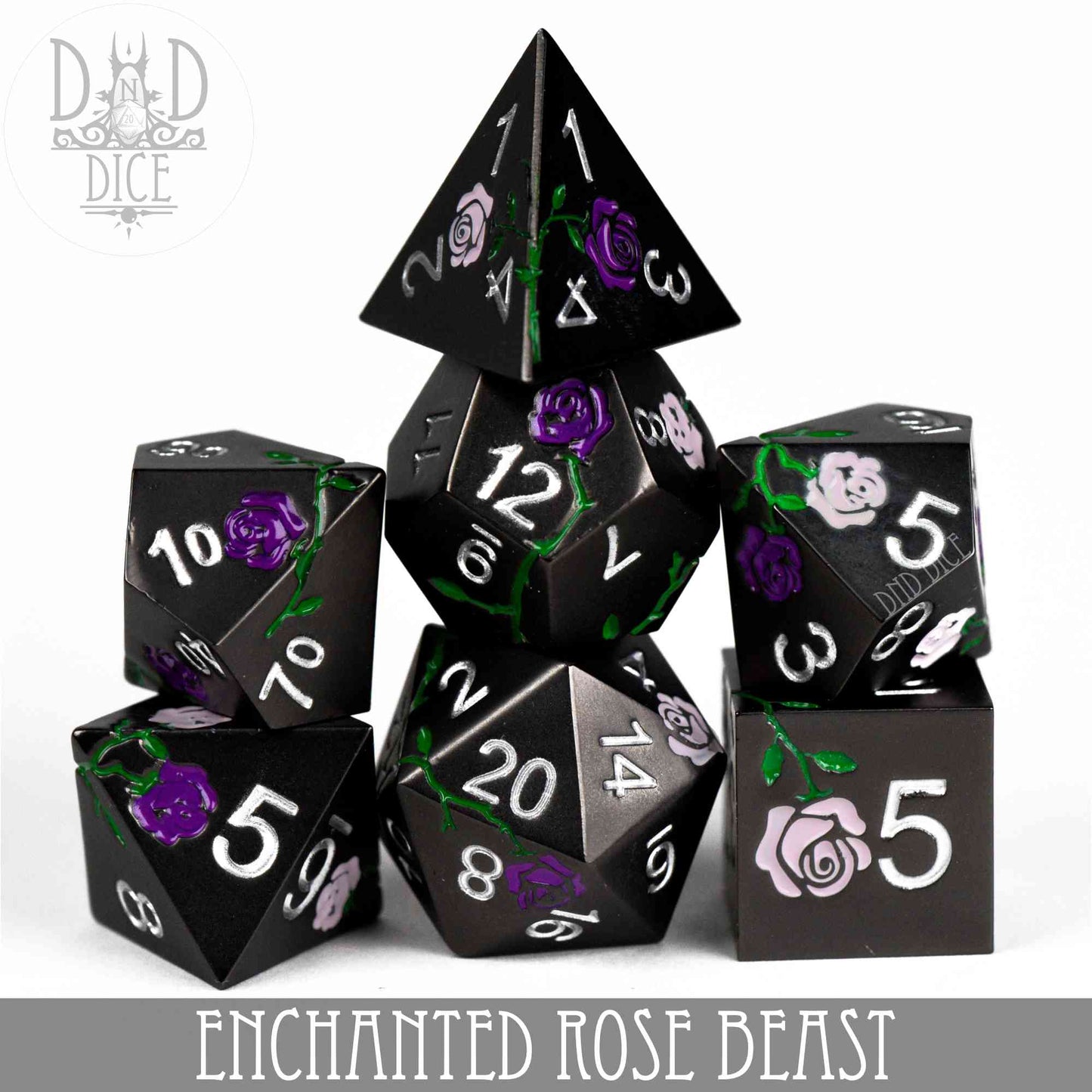 Enchanted Rose: Beast - Metal Dice Set - Premium Dice Sets & Games from DND DICE - Just $30! Shop now at Game Crave Tournament Store