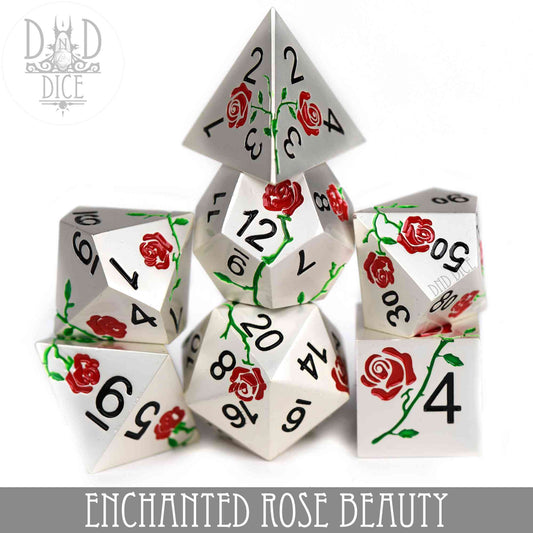 Enchanted Rose: Beauty - Metal Dice Set - Premium Dice Sets & Games from DND DICE - Just $30! Shop now at Game Crave Tournament Store