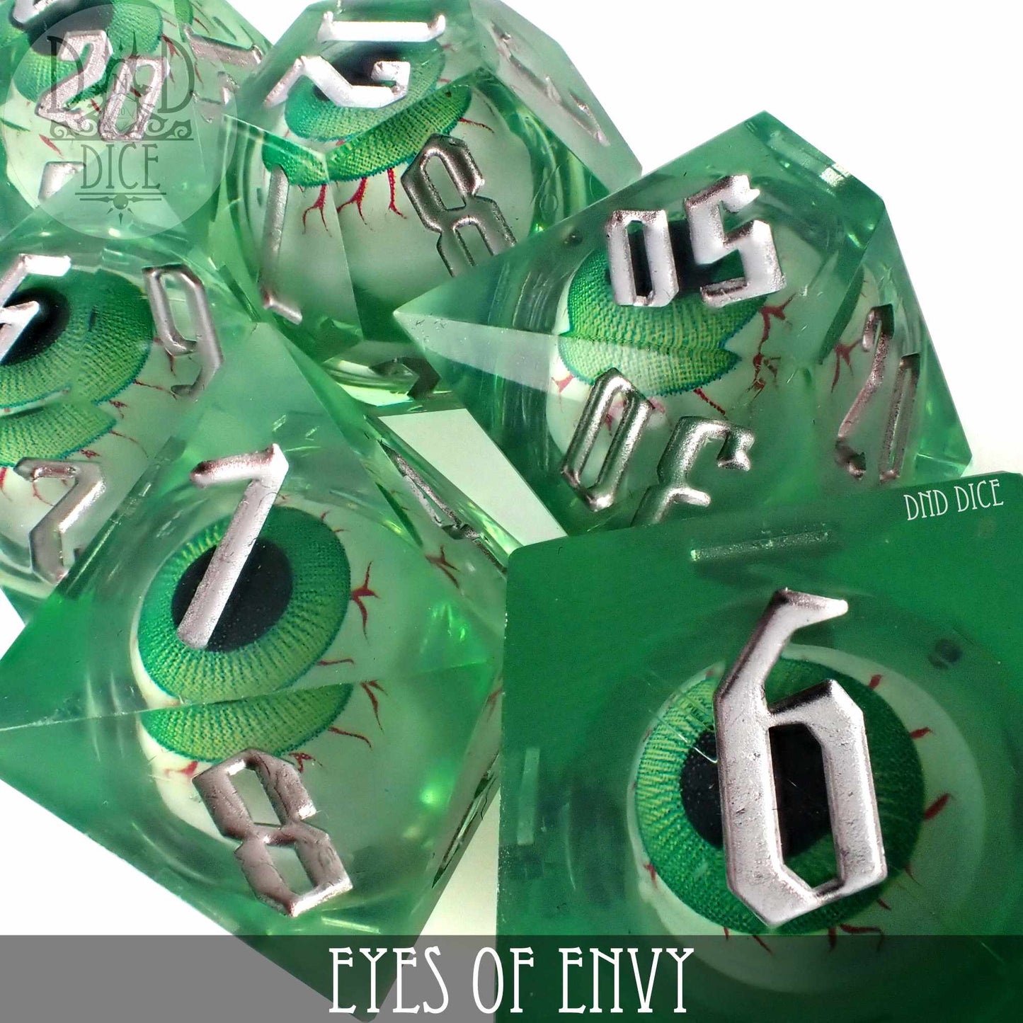 Eyes of Envy Liquid Core Dice Set - Premium Dice Sets & Games from DND DICE - Just $40! Shop now at Game Crave Tournament Store