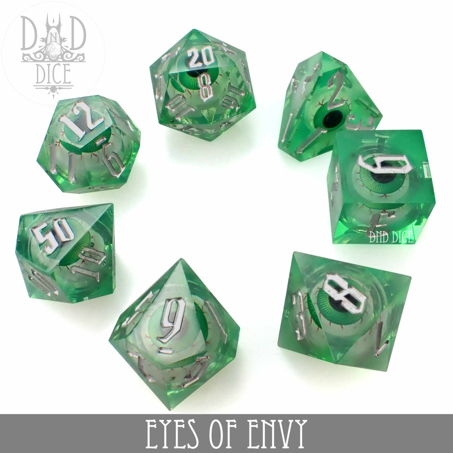 Eyes of Envy Liquid Core Dice Set - Premium Dice Sets & Games from DND DICE - Just $40! Shop now at Game Crave Tournament Store