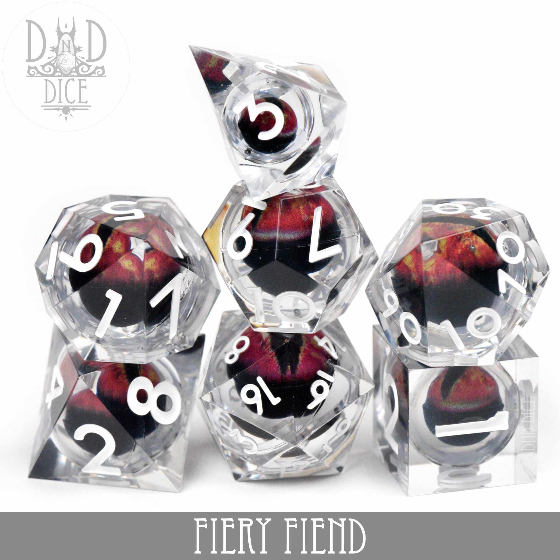 Fiery Fiend Liquid Core Dice Set - Premium Dice Sets & Games from DND DICE - Just $40! Shop now at Game Crave Tournament Store