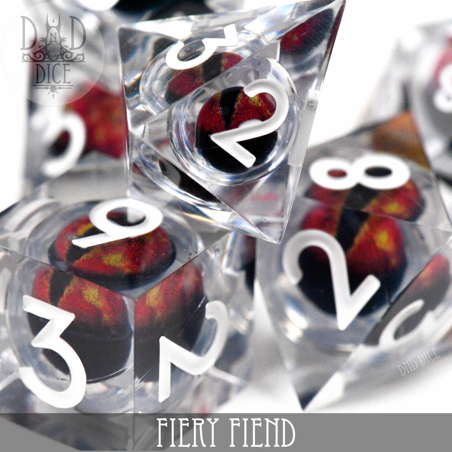 Fiery Fiend Liquid Core Dice Set - Premium Dice Sets & Games from DND DICE - Just $40! Shop now at Game Crave Tournament Store