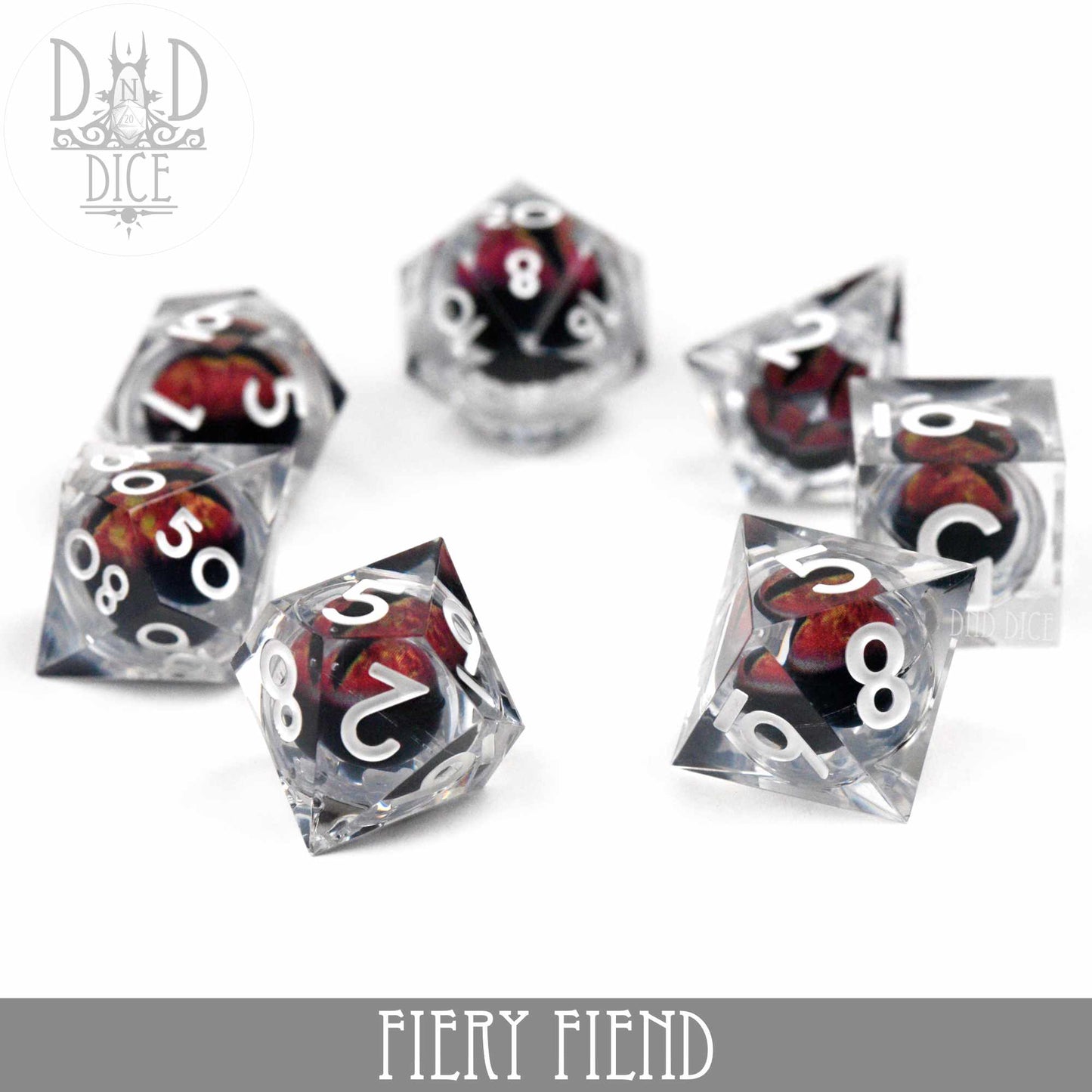 Fiery Fiend Liquid Core Dice Set - Premium Dice Sets & Games from DND DICE - Just $40! Shop now at Game Crave Tournament Store