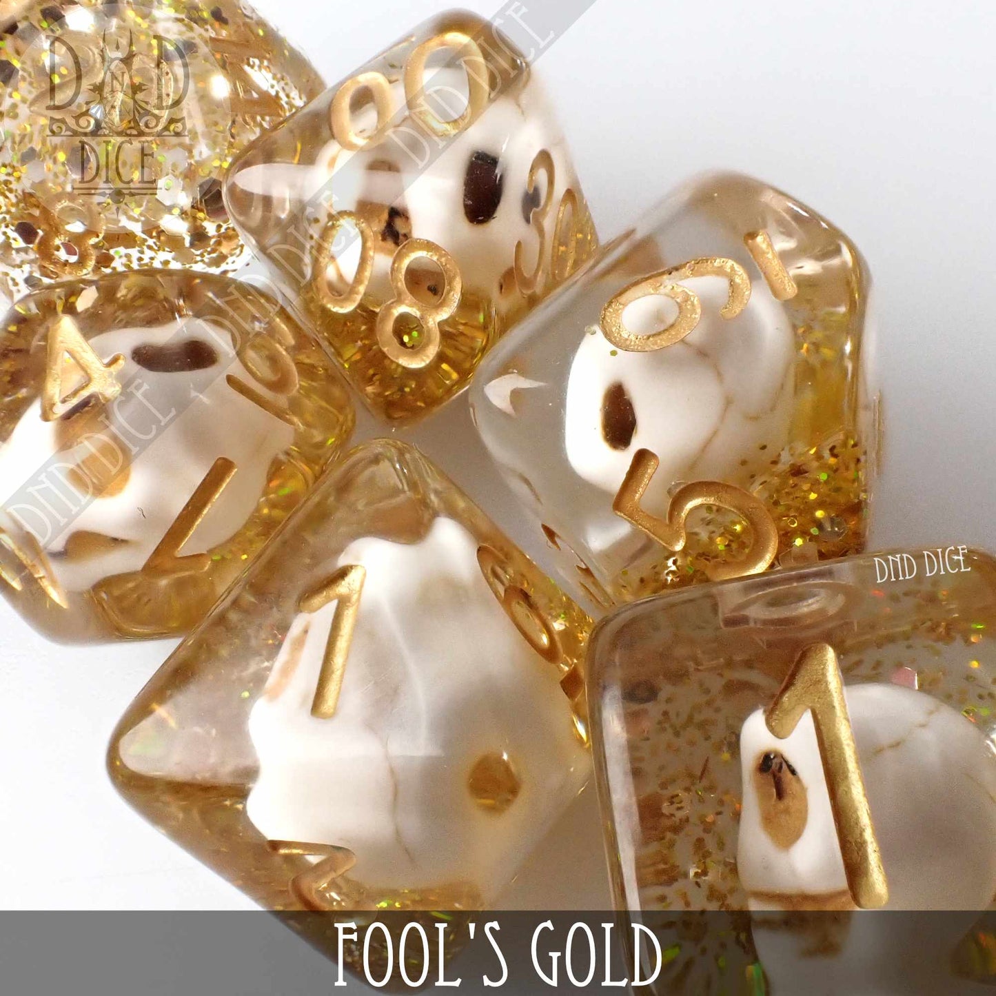 Fool's Gold Dice Set - Premium Dice Sets & Games from DND DICE - Just $15! Shop now at Game Crave Tournament Store