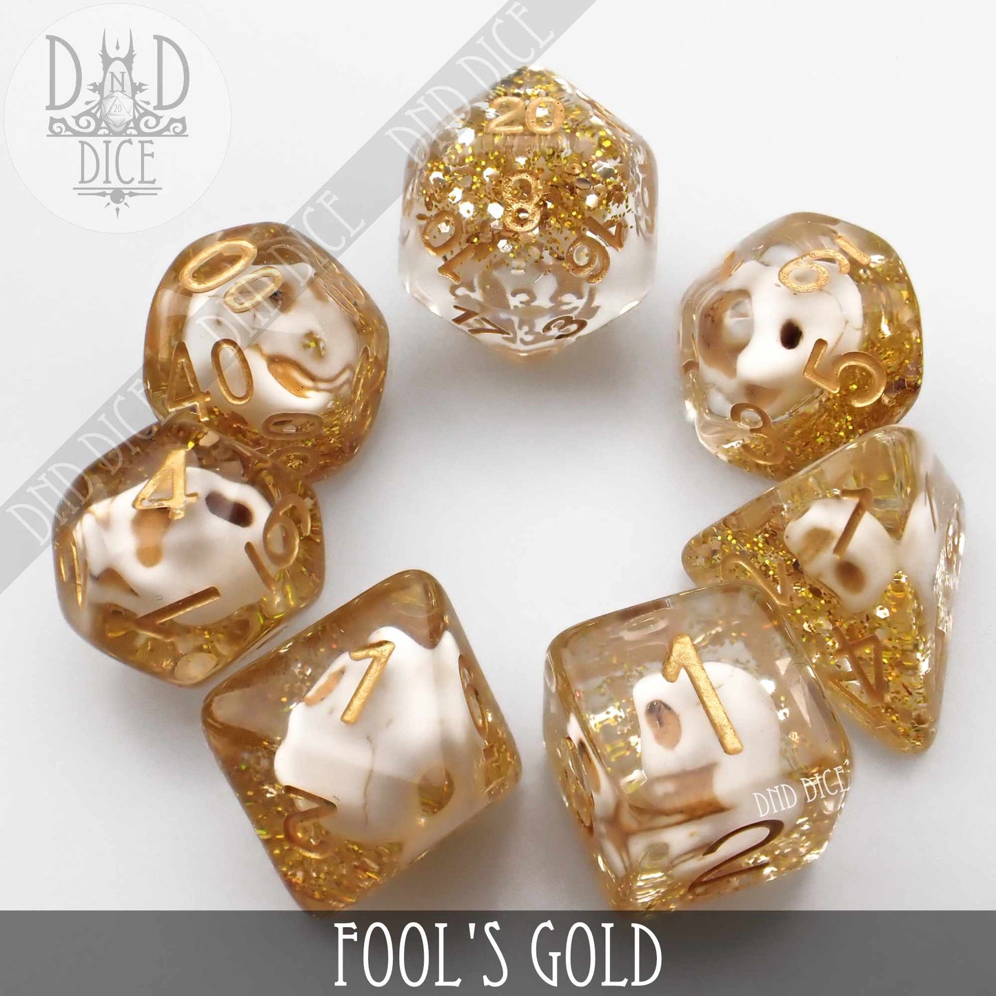 Fool's Gold Dice Set - Premium Dice Sets & Games from DND DICE - Just $15! Shop now at Game Crave Tournament Store