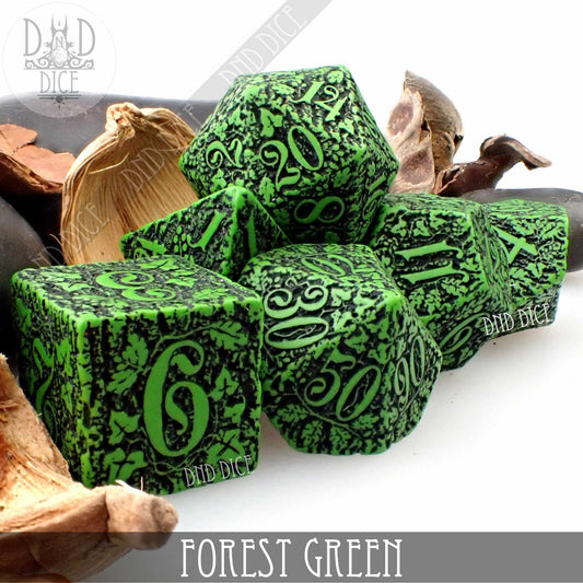 Forest Jungle Green Dice Set - Premium Dice Sets & Games from DND DICE - Just $19! Shop now at Game Crave Tournament Store